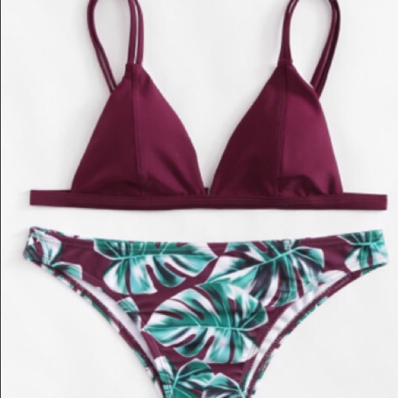 maroon swimsuit top